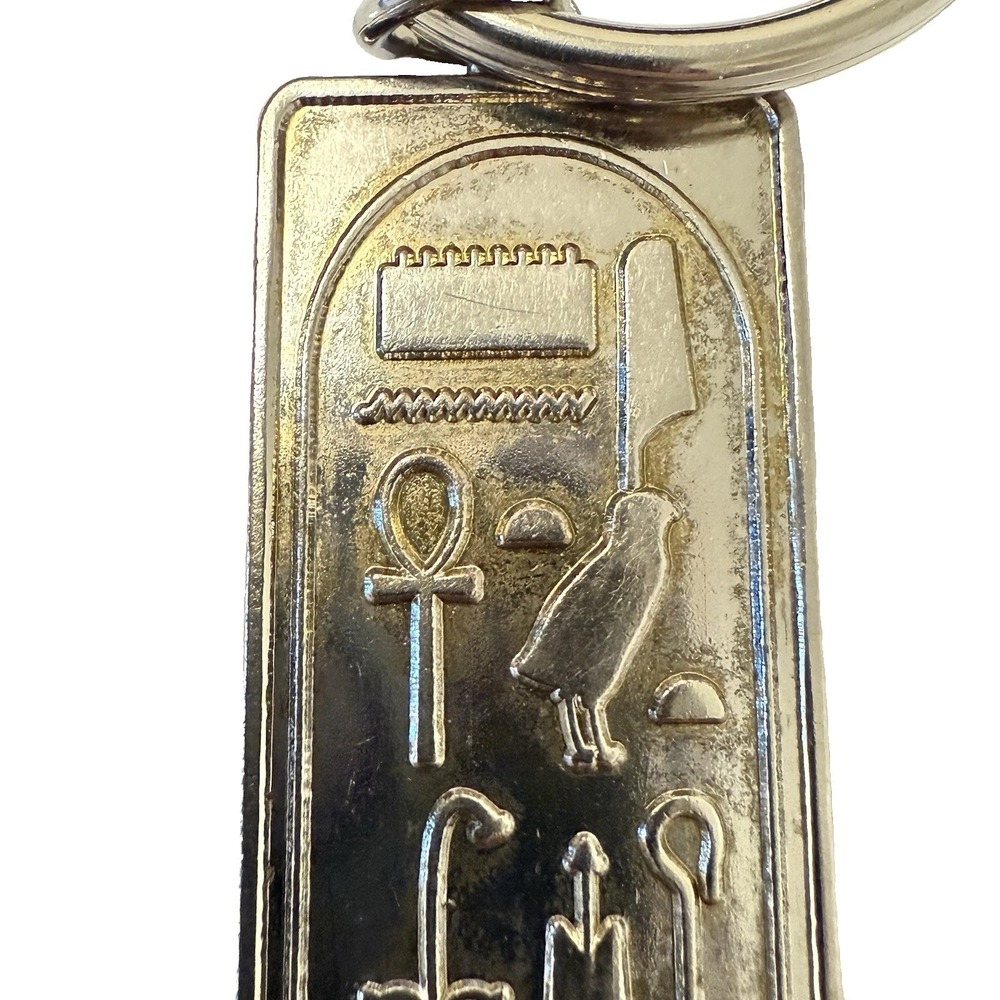 Rare Vintage 70s King Tut Keychain Bag Charm Egypt San Francisco Travel Souvenir - Picture 8 of 9
